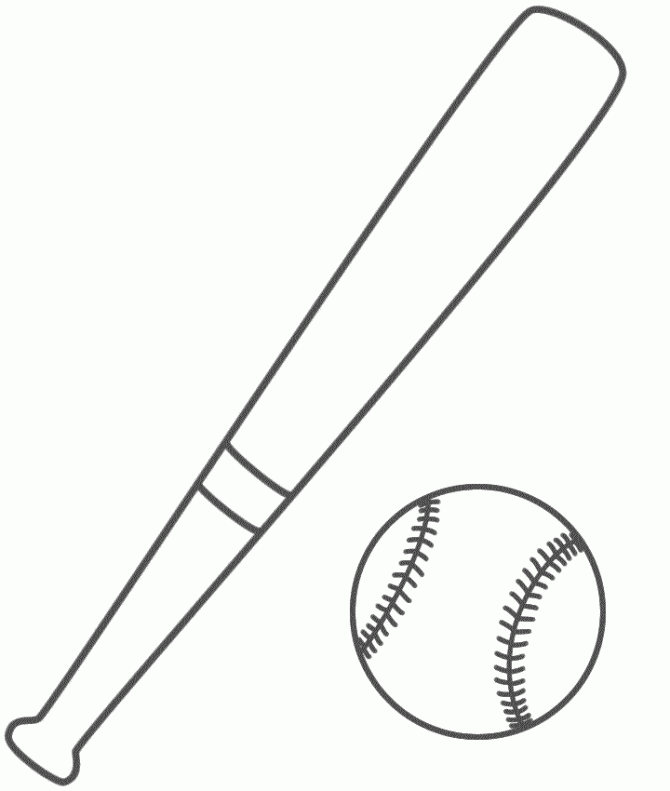 baseball bat coloring pages kids